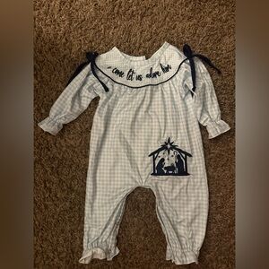 Blue and White Kids One Piece